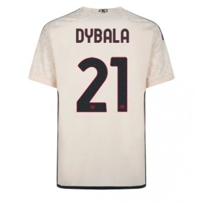 AS Roma Paulo Dybala #21 Koszulka Wyjazdowych 2023-24 Krótki Rękaw